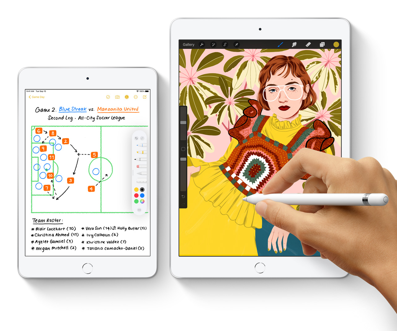 Apple Pencil in use