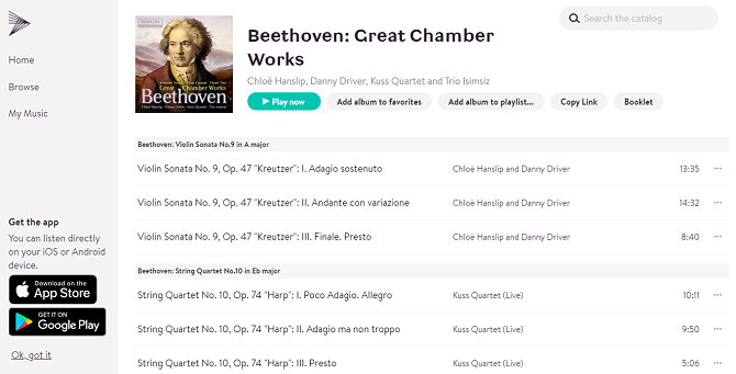 primephonic playback