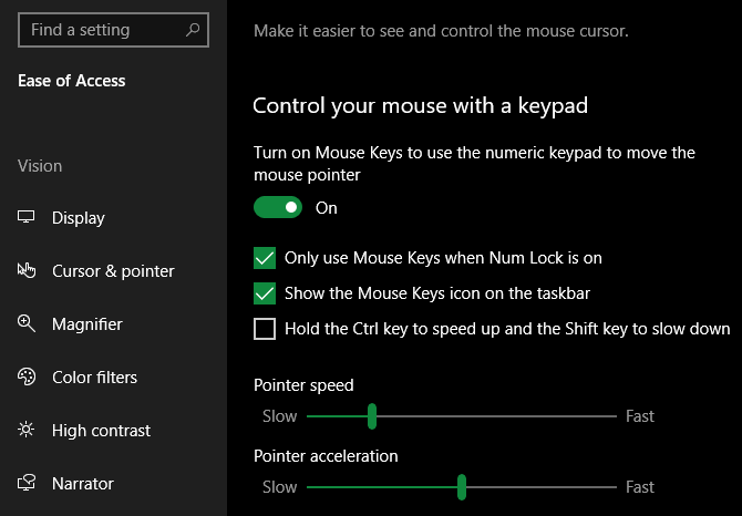 Mouse Configuration Keys Missing or Broken Mouse? Operate Windows With Only Your Keyboard