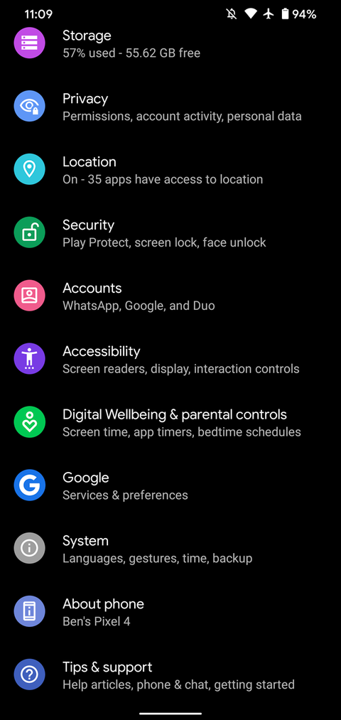 Android Settings