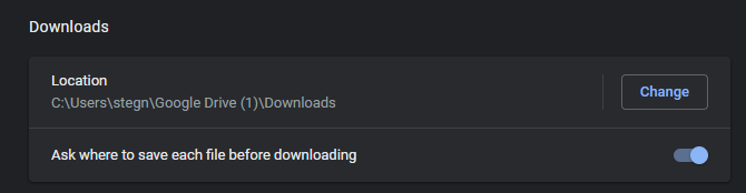 Chrome Change Download Location