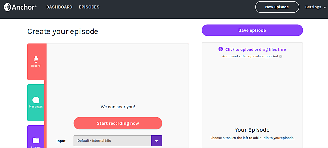 anchor record chromebook audio