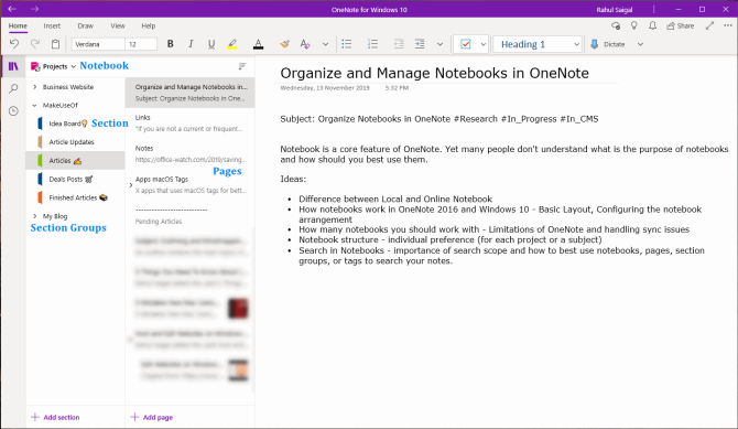 How to Organize Notebooks With OneNote