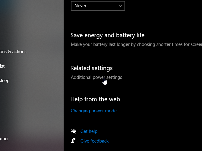 power button screen additional - Come spegnere lo schermo di un laptop in Windows 10 con il pulsante di accensione