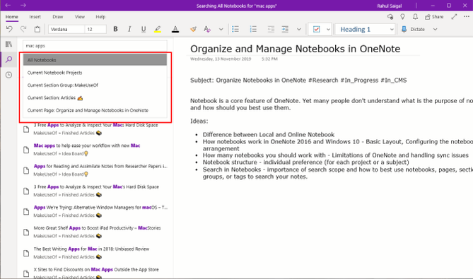 How to Organize Notebooks With OneNote