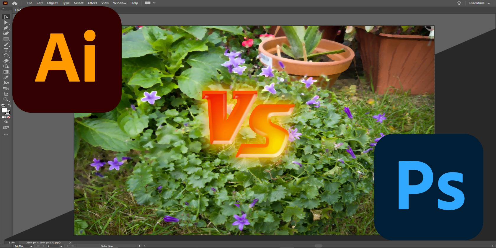 difference between photoshop and coreldraw