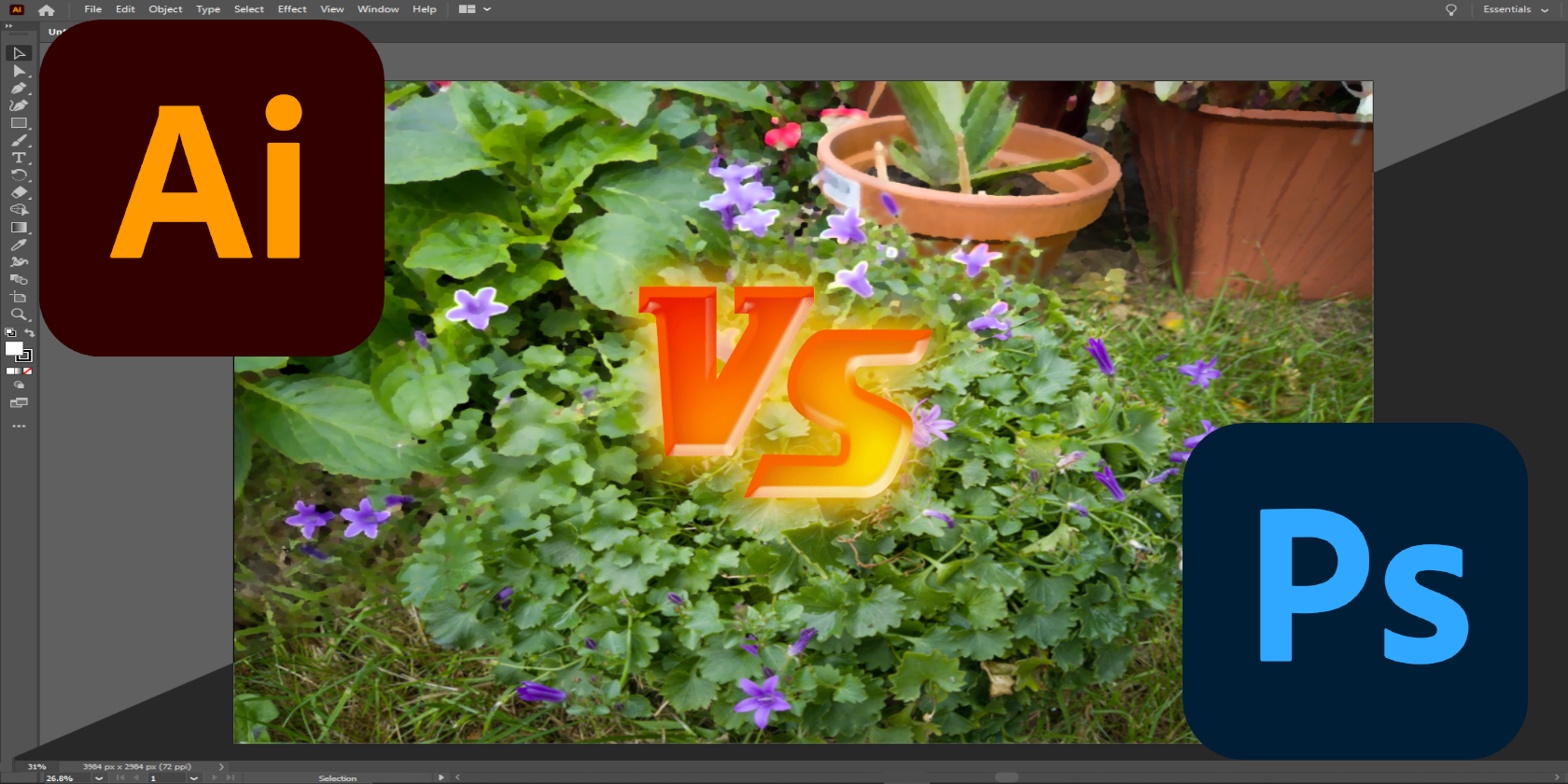 Digital Art Photoshop Vs Illustrator ~ Reka Bentuk Grafik: Perbezaan ...