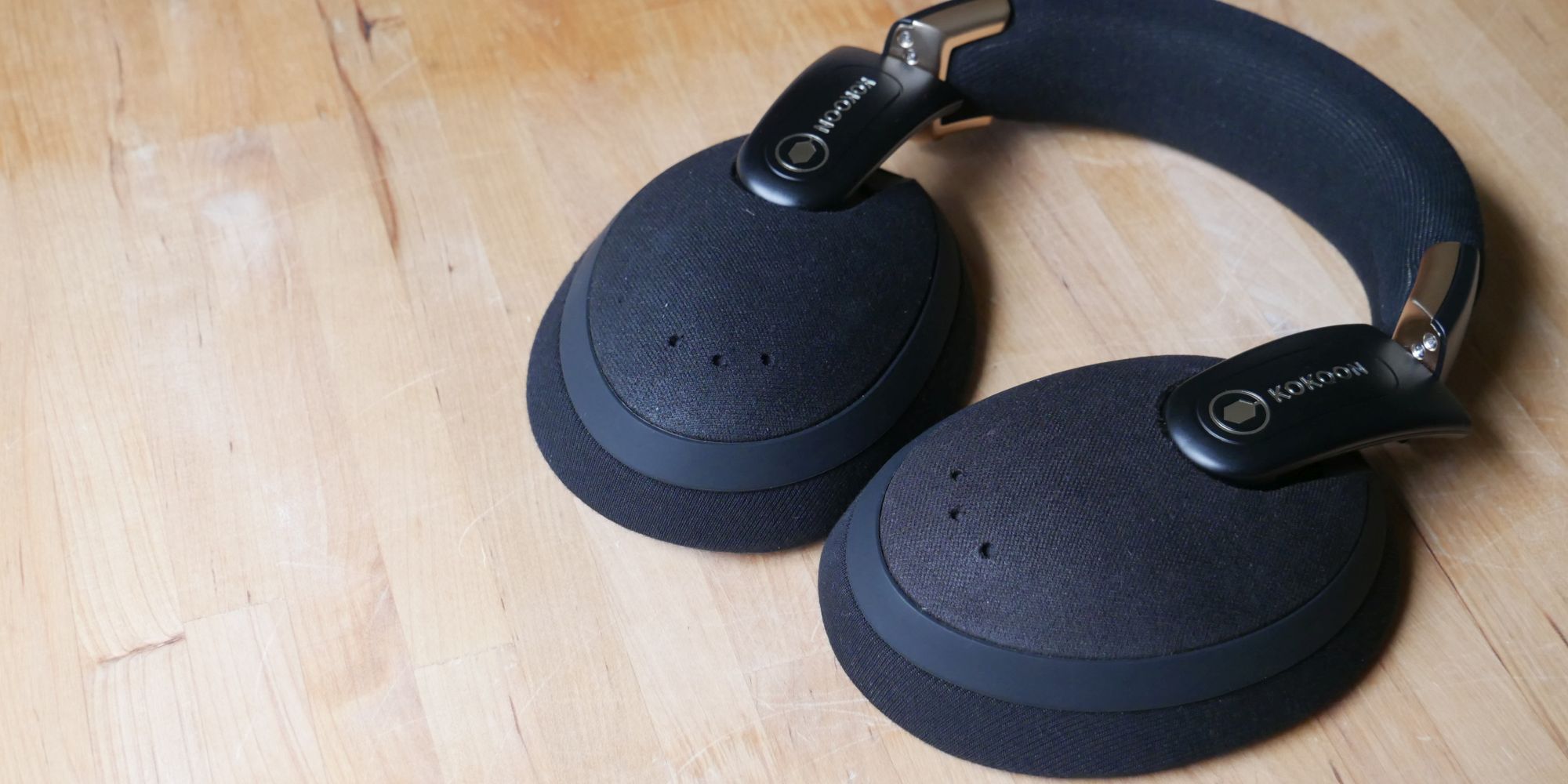 Kokoon Sleep Headphones with ear cups facing down next to each other