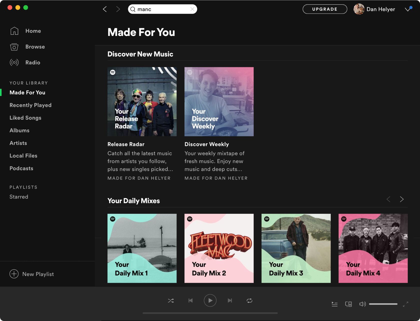 Made For You page on Spotify - Spotify e Apple Music: qual è il miglior servizio di streaming musicale?