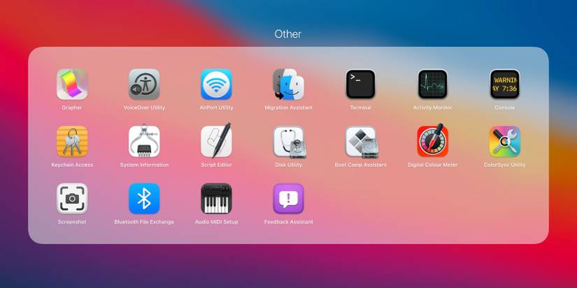 Other folder in Mac Launchpad showing Terminal
