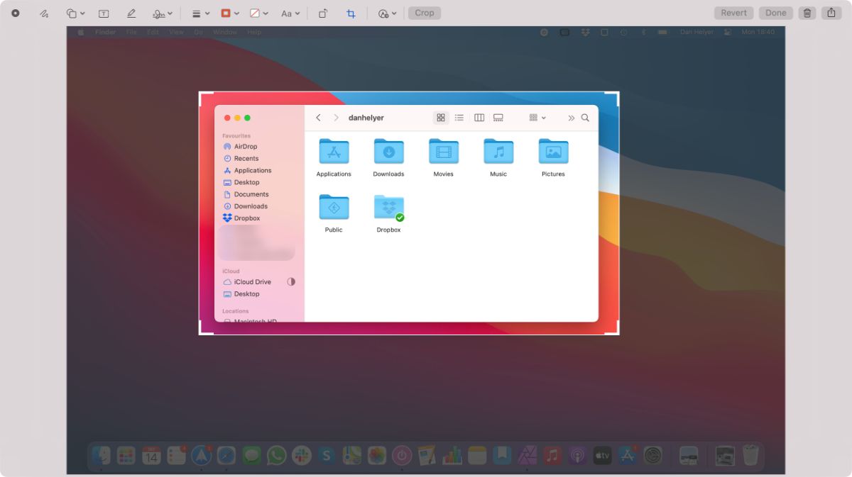 Screenshot preview crop feature on Mac2 - Come ritagliare un’immagine su Mac