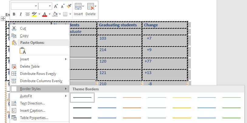 How to Format Table Border Lines in Microsoft Word