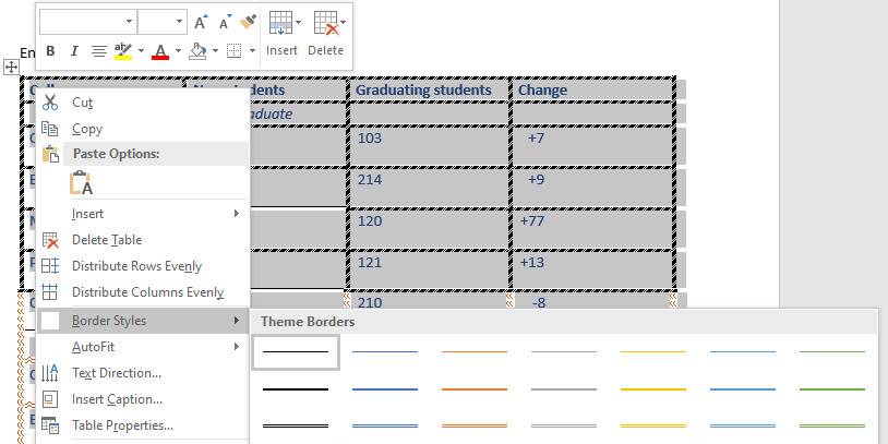 How to Format Table Border Lines in Microsoft Word