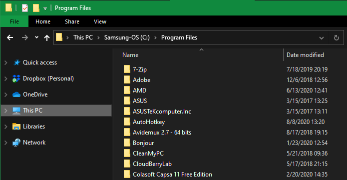 Program Files Picture 7 Default Windows Files and Folders You Should Never Touch