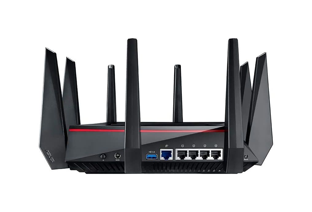 asus rt-ac5300 tri band router rear ports