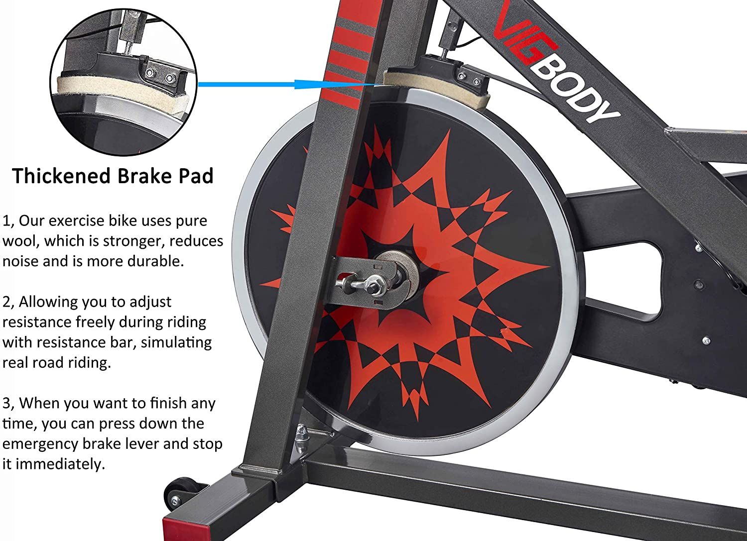 VIGBODY Exercise Bike brake