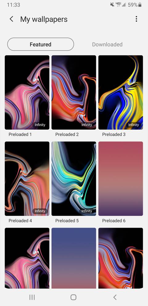 Samsung Home Screen Default Wallpapers