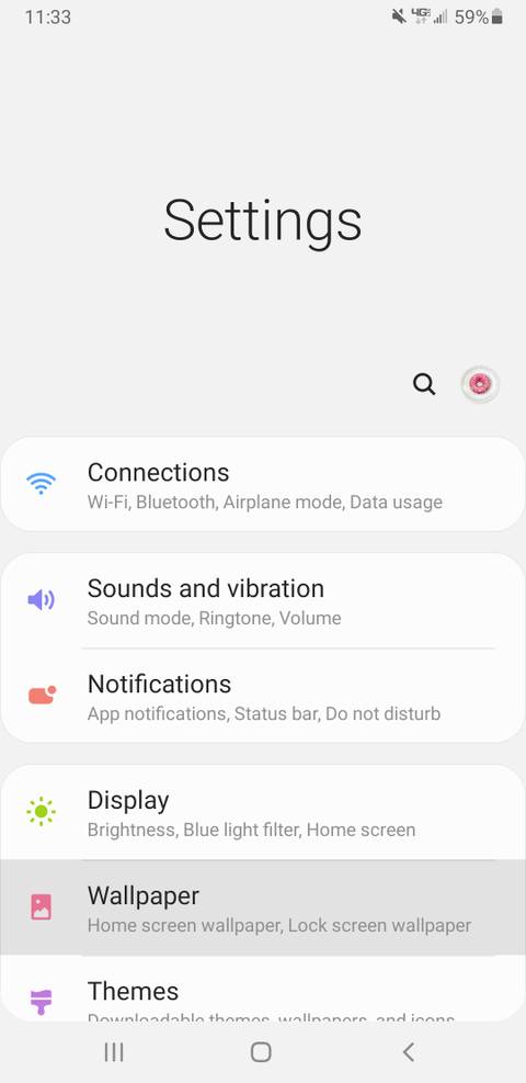 Samsung Home Screen Change Wallpaper Settings Menu