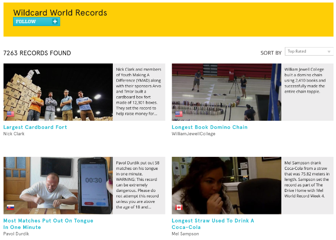 What Record 6 Wacky and Wonderful Websites to View and Set World Records