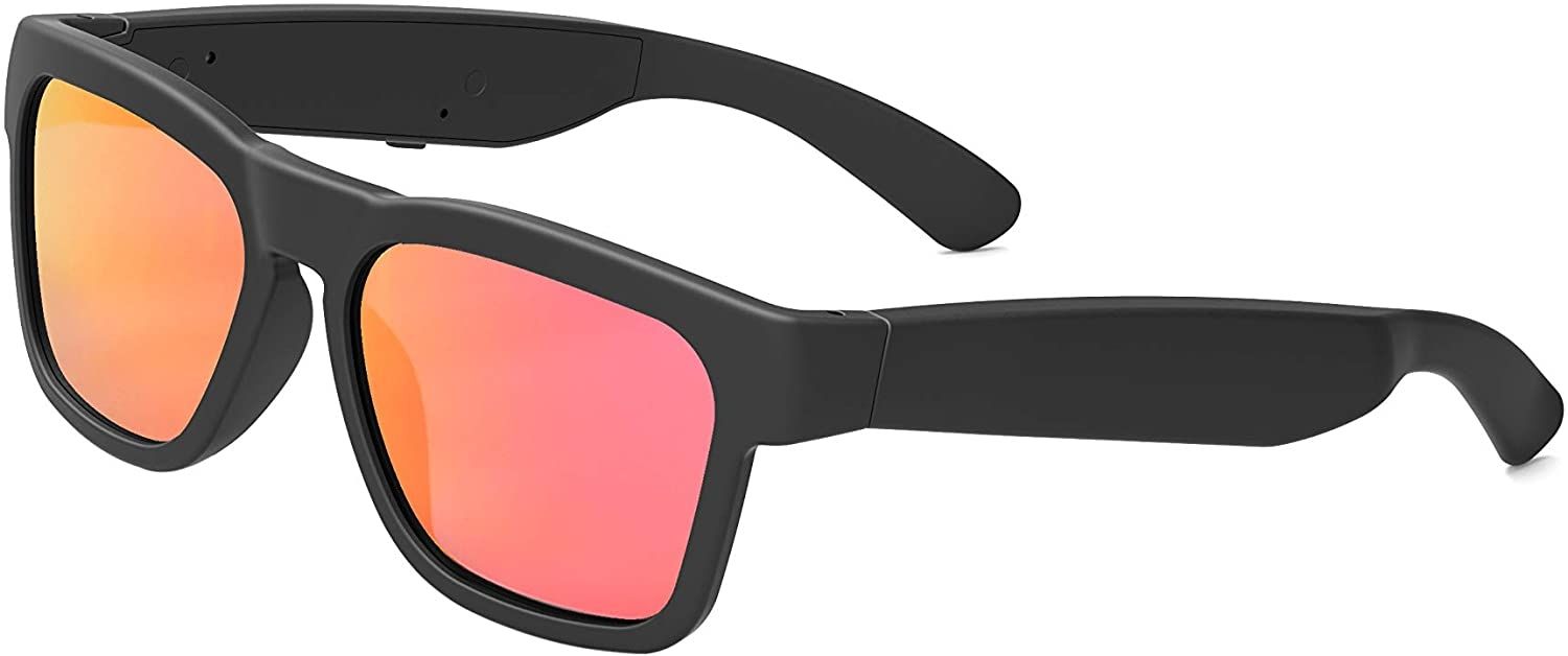 OhO Bluetooth Sunglasses black red option side