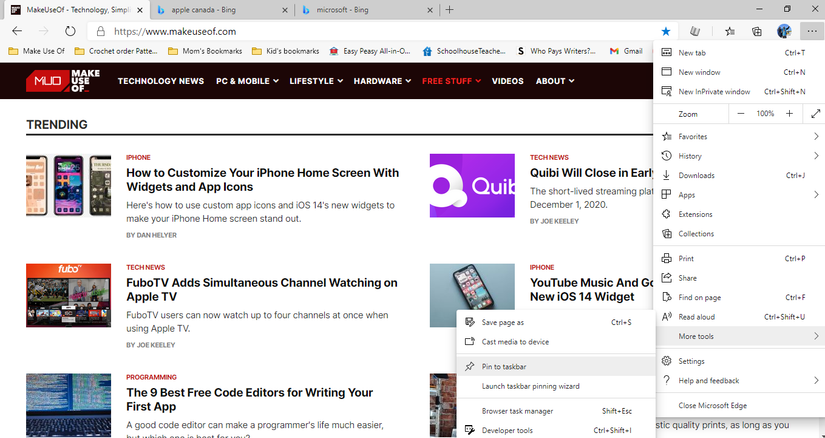 Edge Taskbar Writting Widget These 10 Features Make Edge More Productive Than Chrome