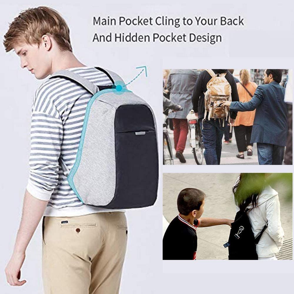 Oscaurt Travel Backpack back pocket