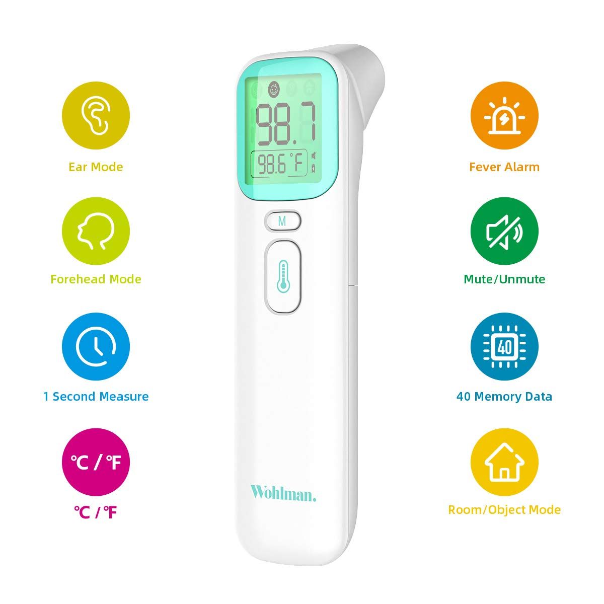 Wohlman Non-Contact IR Thermometer features