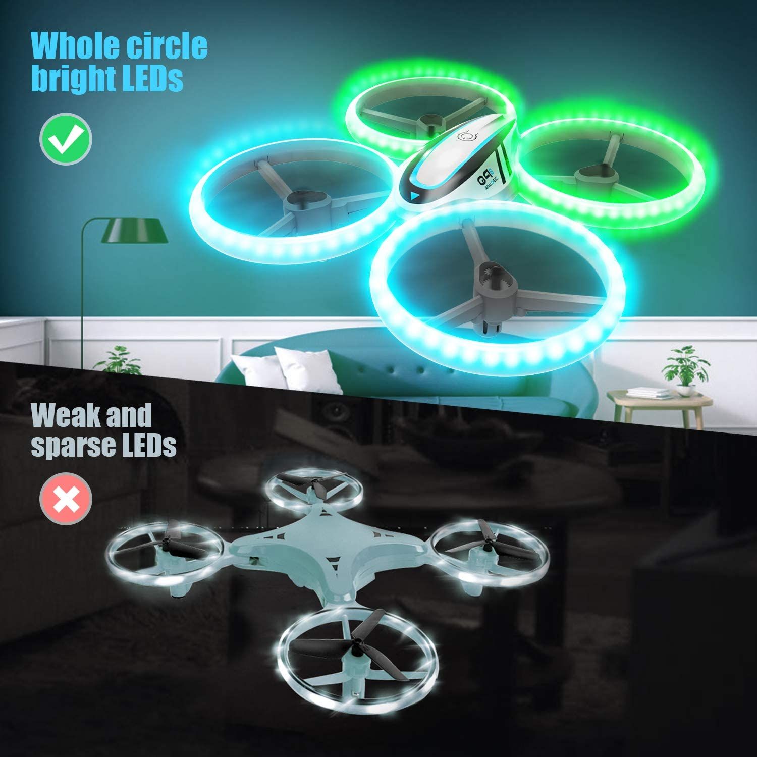 Q9s Drone lights