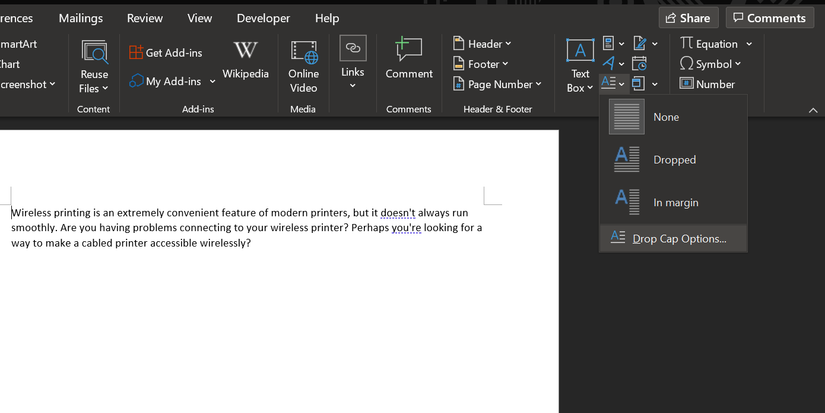 Drop Text Word 5 Ways to Make Your Text More Stylish in Microsoft Word