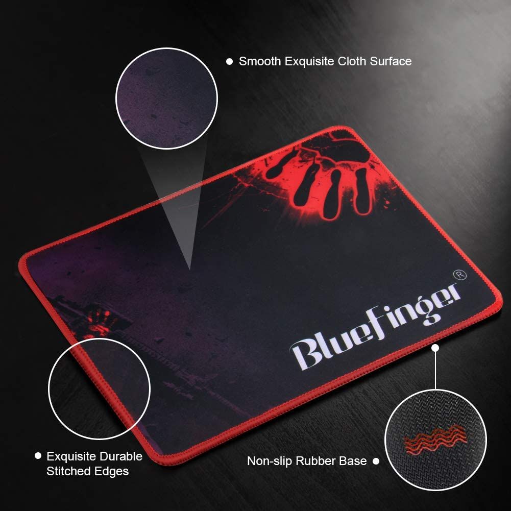 BlueFinger RGB Gaming Keyboard and Mouse Combo mouse mat
