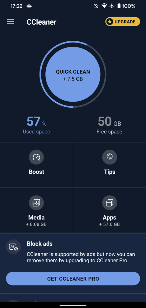 CCleaner Android Home