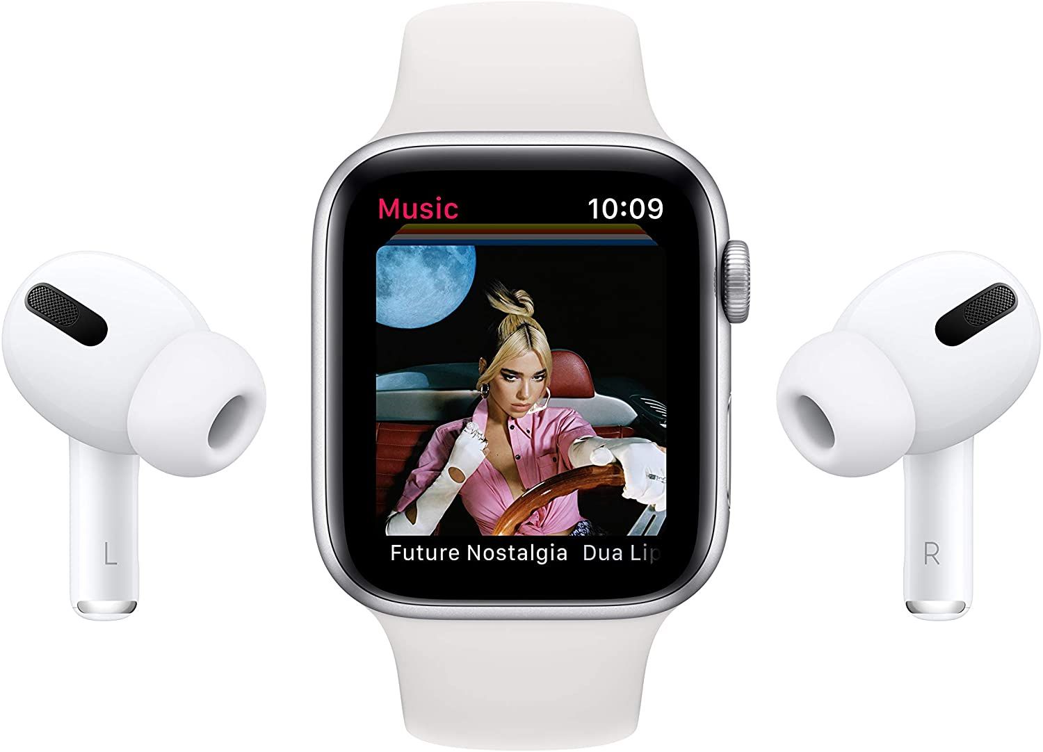 Apple Watch SE with headphones