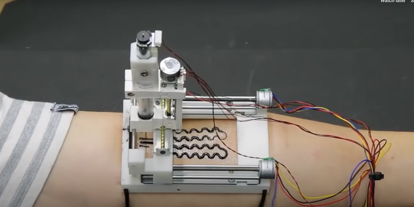 BodyPrinter Prints Electronic Circuits on Your Skin Like Tattoos