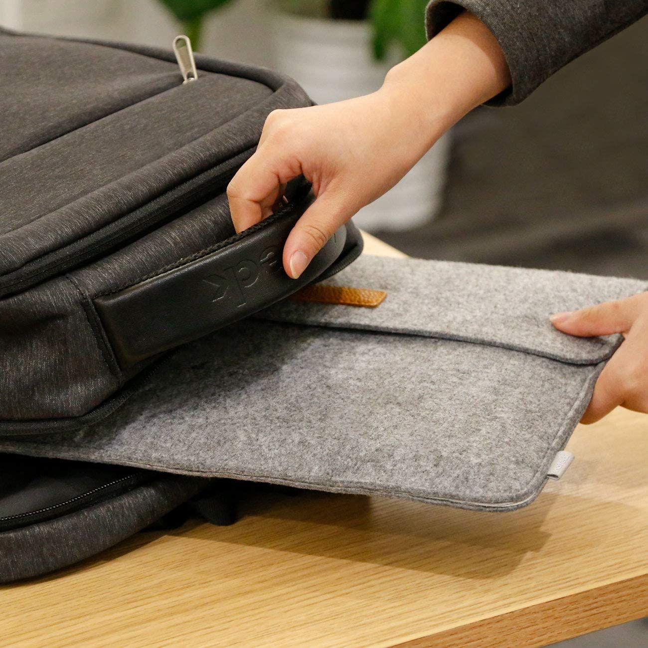 Inateck MacBook Pro Sleeve in use