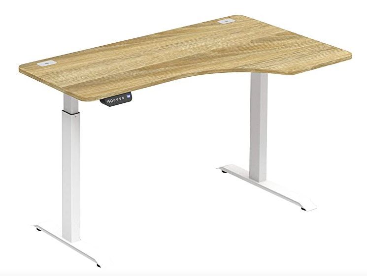 SHW L-Shaped Electric Height Adjustable Desk