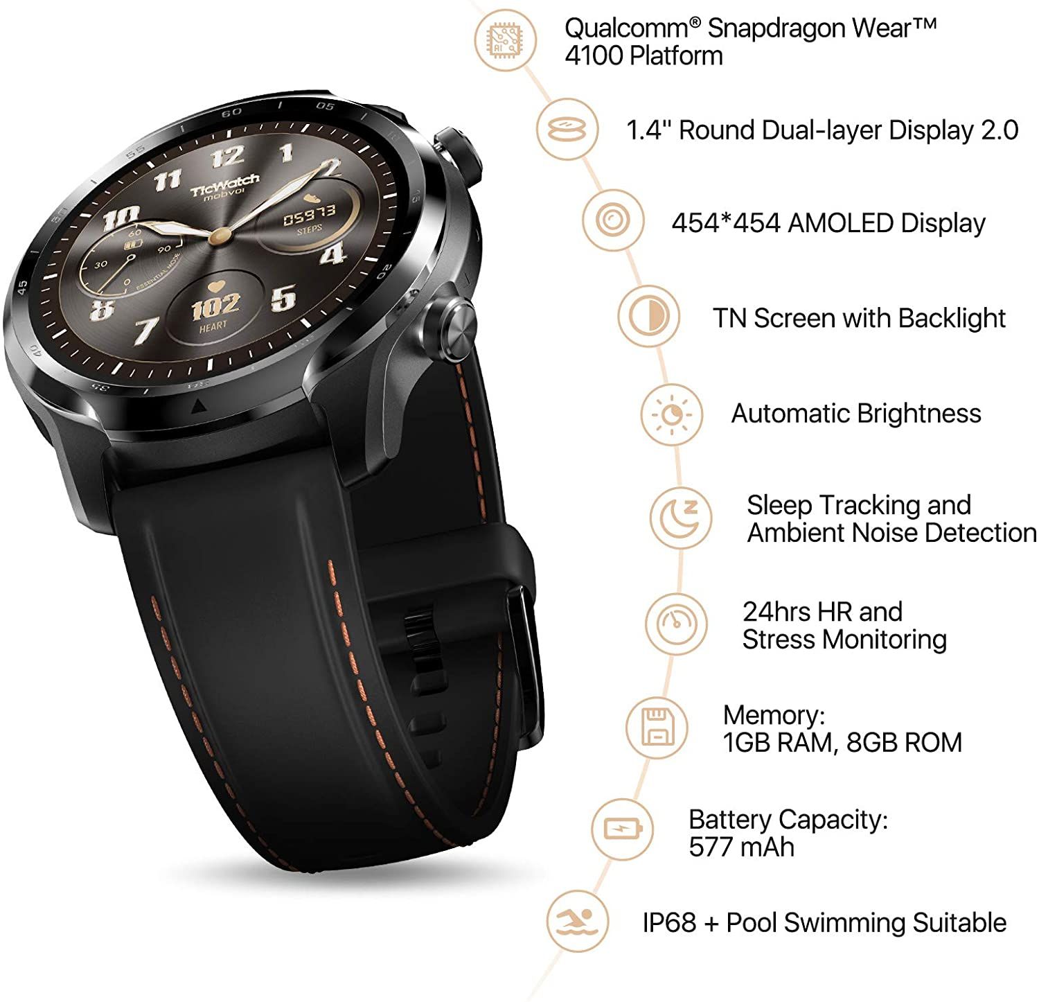 TicWatch Pro 3 features