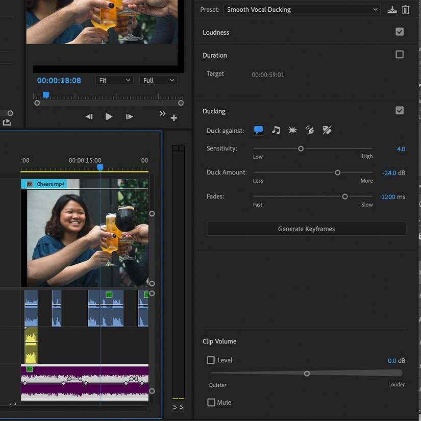 Adobe Audio Keyframes How to Get Better Audio With Essential Sound in Adobe Premiere Pro