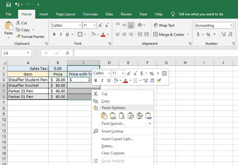 How to Copy Formulas in Microsoft Excel