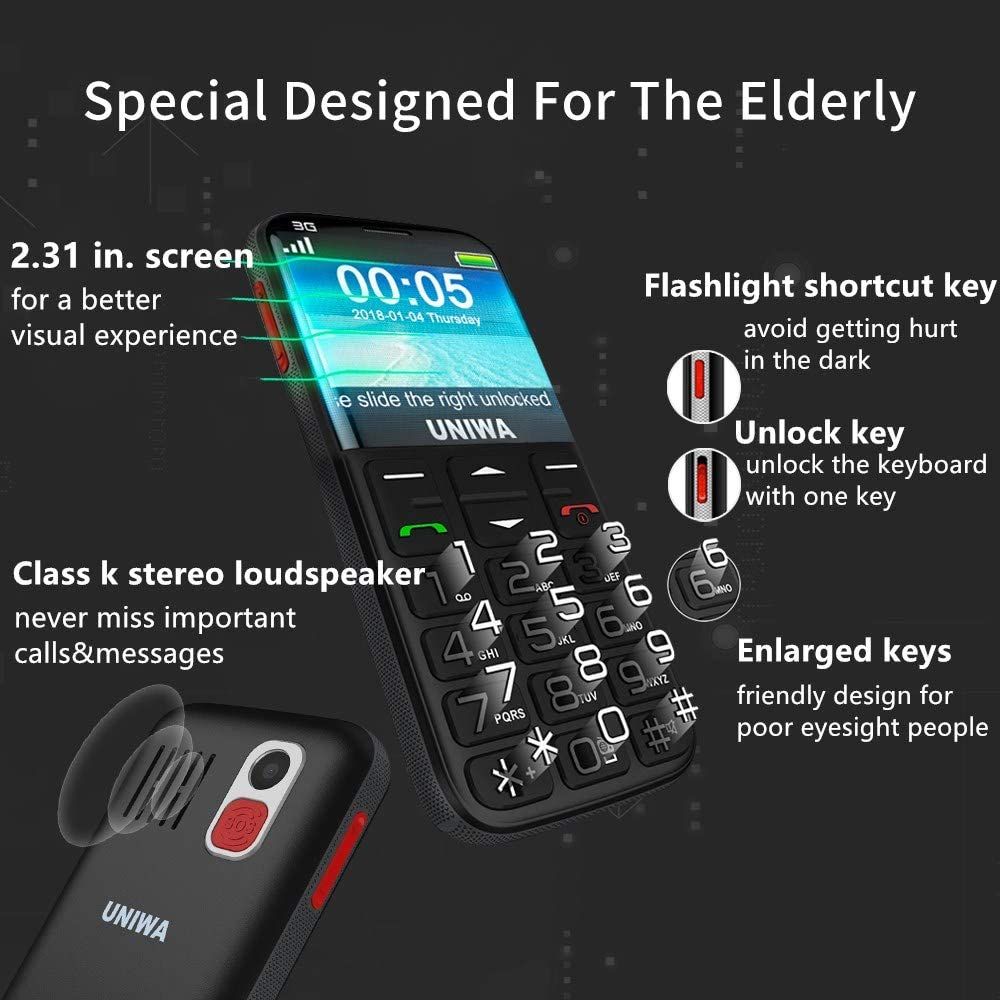 UNIWA Unlocked Senior Cell Phone specs