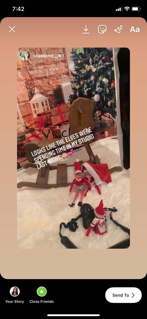 Screenshot of Instagram share page