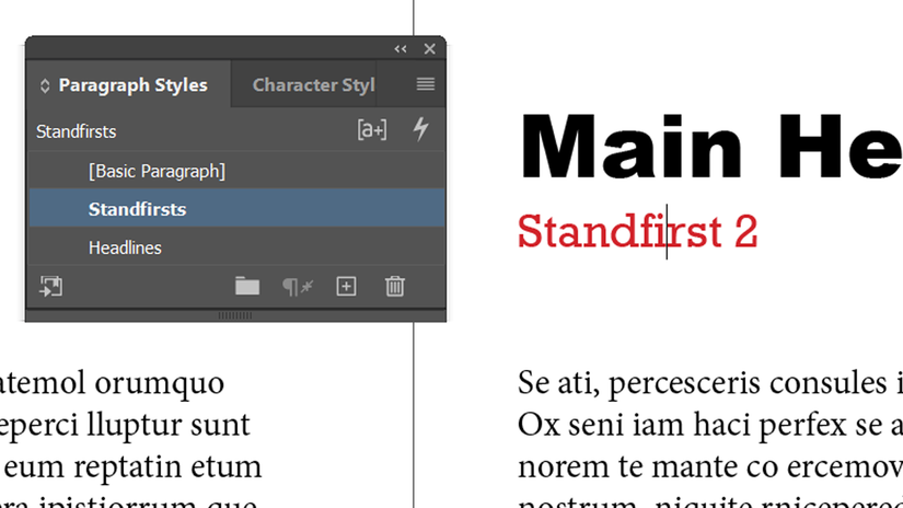 How to Use InDesign Paragraph and Character Styles