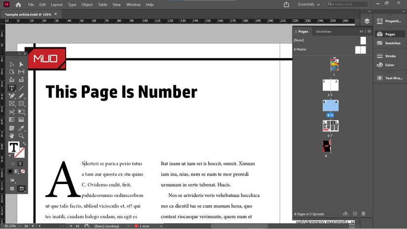 How to Add Numbers in Adobe InDesign
