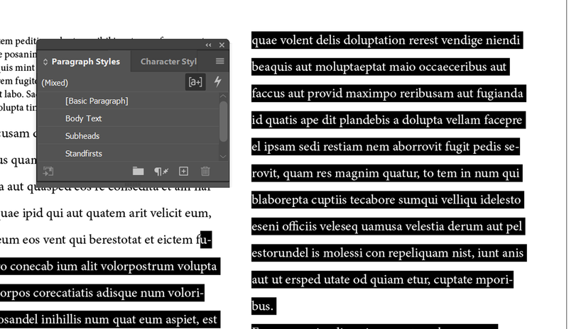 How to Use InDesign Paragraph and Character Styles