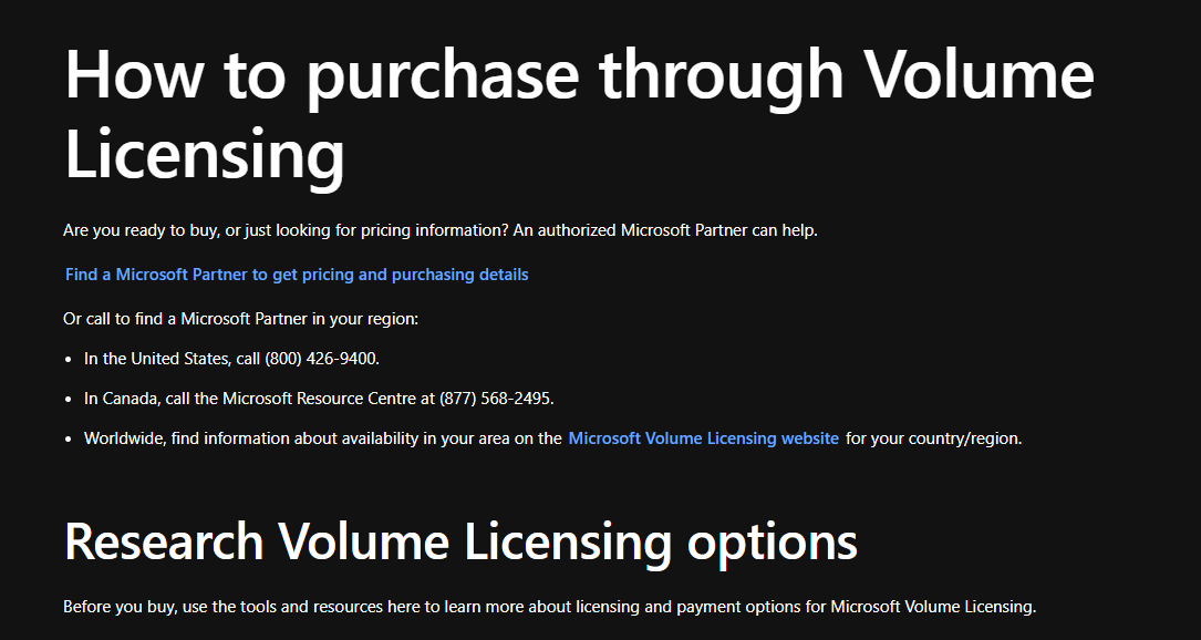 Volume license. Volume licensing.