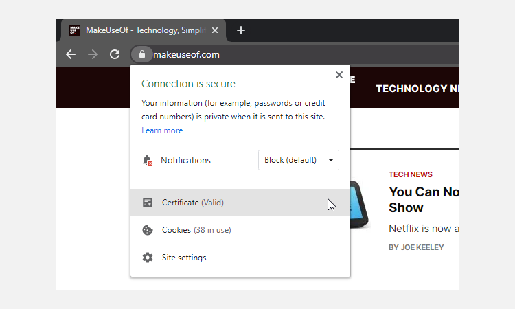 https connection secure website