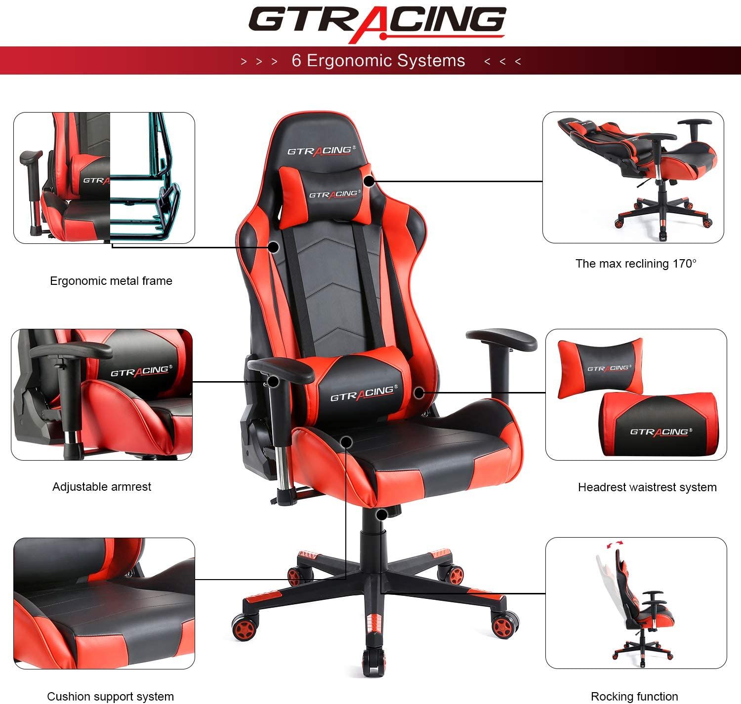 GTRacing Gaming Chair ergonomic