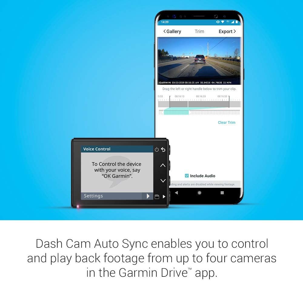 Garmin Dash Cam 66W app