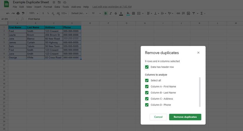 4 Ways to Remove Duplicates in Google Sheets