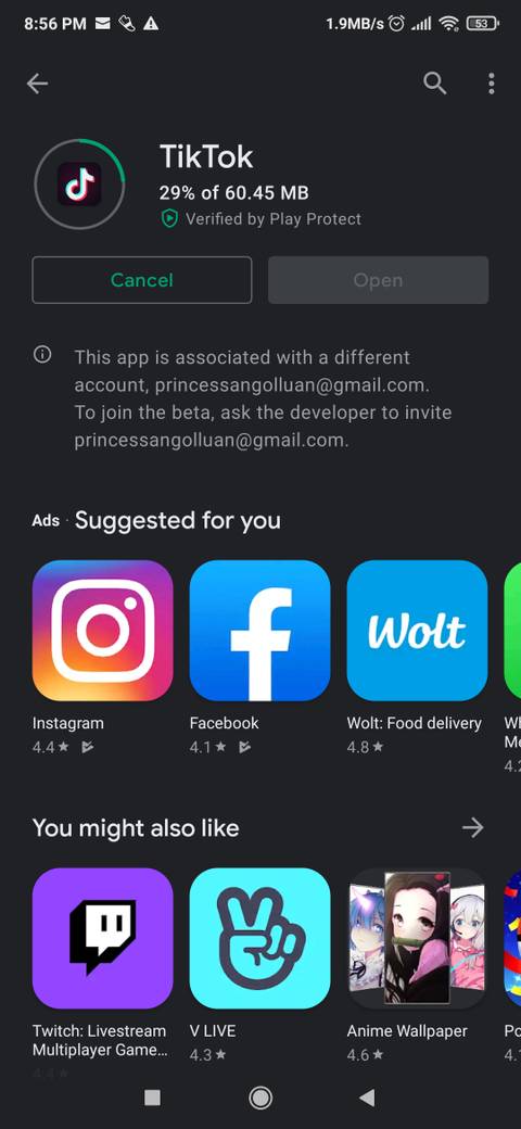 Install TikTok app