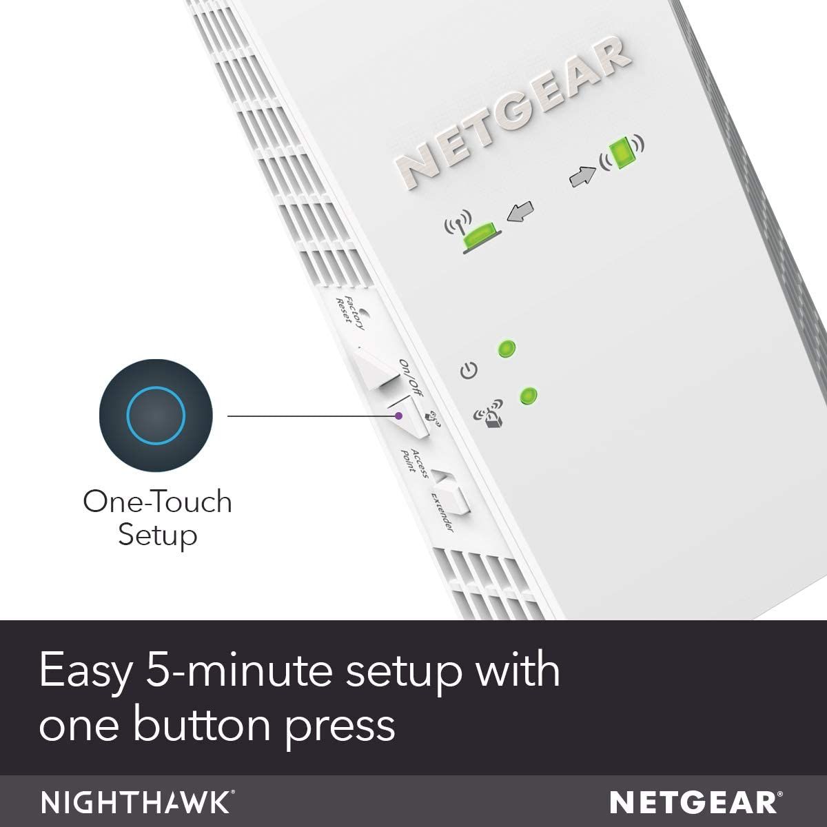 NETGEAR WiFi Mesh Range Extender EX7300 one touch setup